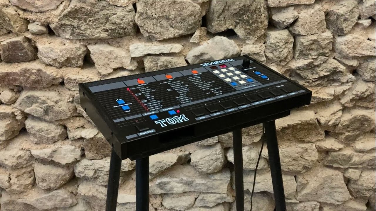 Sequential Circuits TOM with Tauntek TOM16 extension / classic 80s drum machine