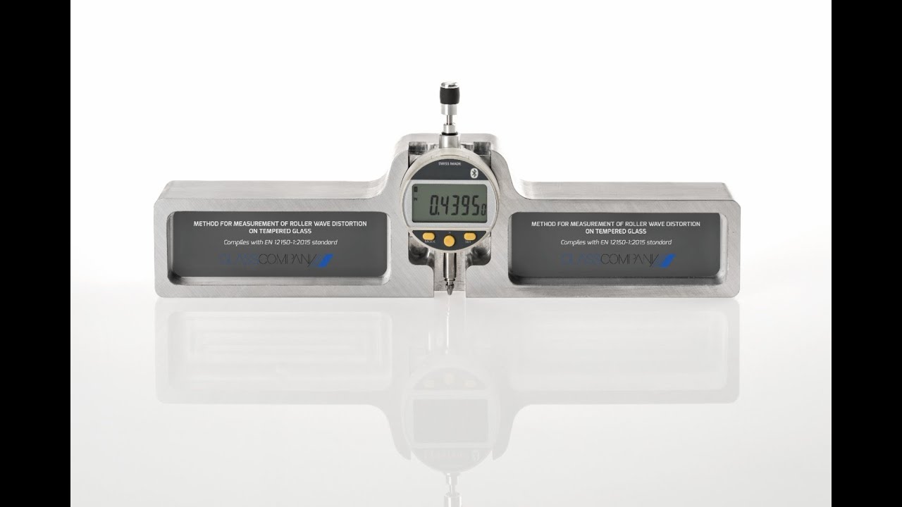 LEVELMEK. MEASUREMENT METHOD FOR ROLLER WAVE DISTORTION ON TEMPERED GLASS.