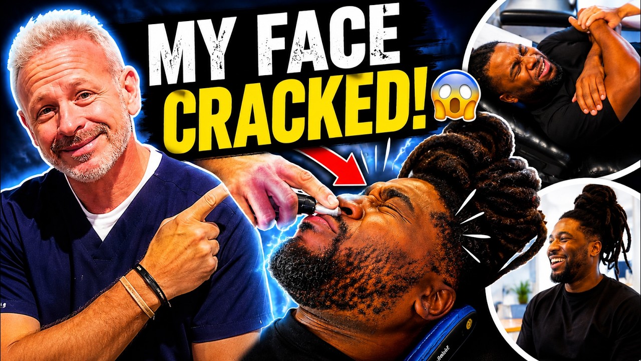 His FIRST Chiropractor Visit... Then His FACE CRACKED 😳