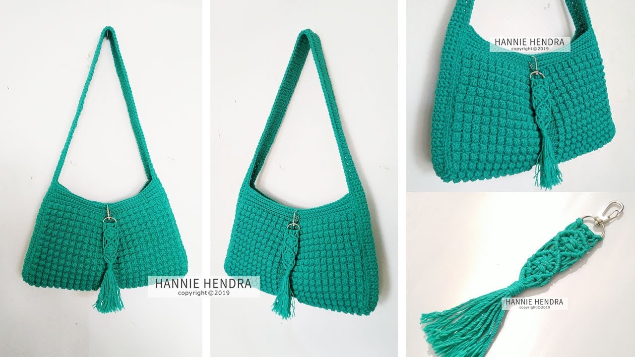 Sling Bag Tutorial Step by Step Belinda Crochet Bag - Bobble Stitch [Subtitles Available]