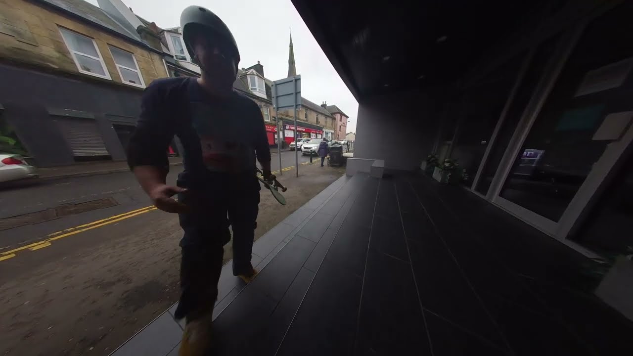 skateboarding at glow in dalry