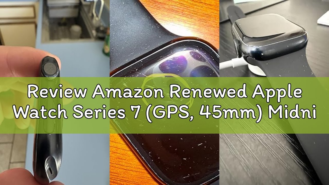 Review Amazon Renewed Apple Watch Series 7 (GPS, 45mm) Midnight Aluminum Case with Midnight Sport Ba