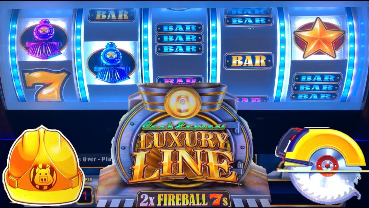NEW! Cash Express LUXURY LINE 5 Reel mechanical slot machine play! Bonus! Huff N More Puff slots!