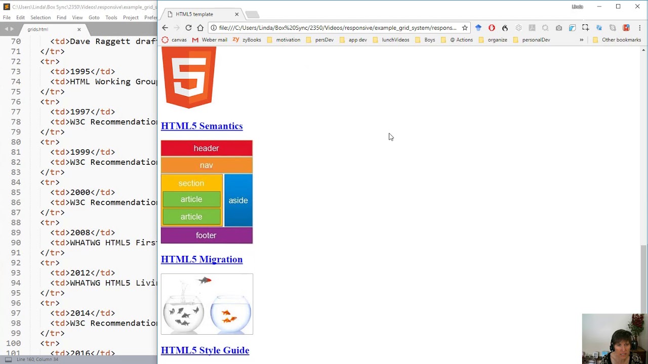 Adding HTML5 Semantic Tags
