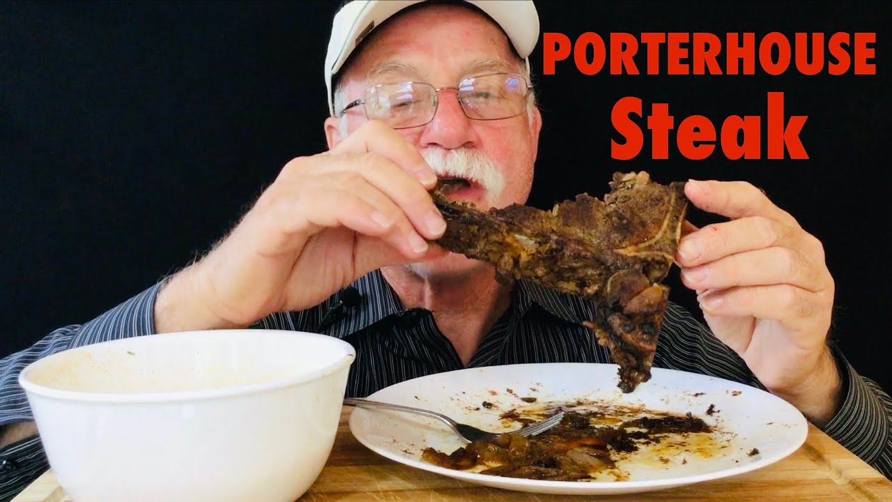 Eating A Big Time PORTERHOUSE Steak -  It's All Good ASMR
