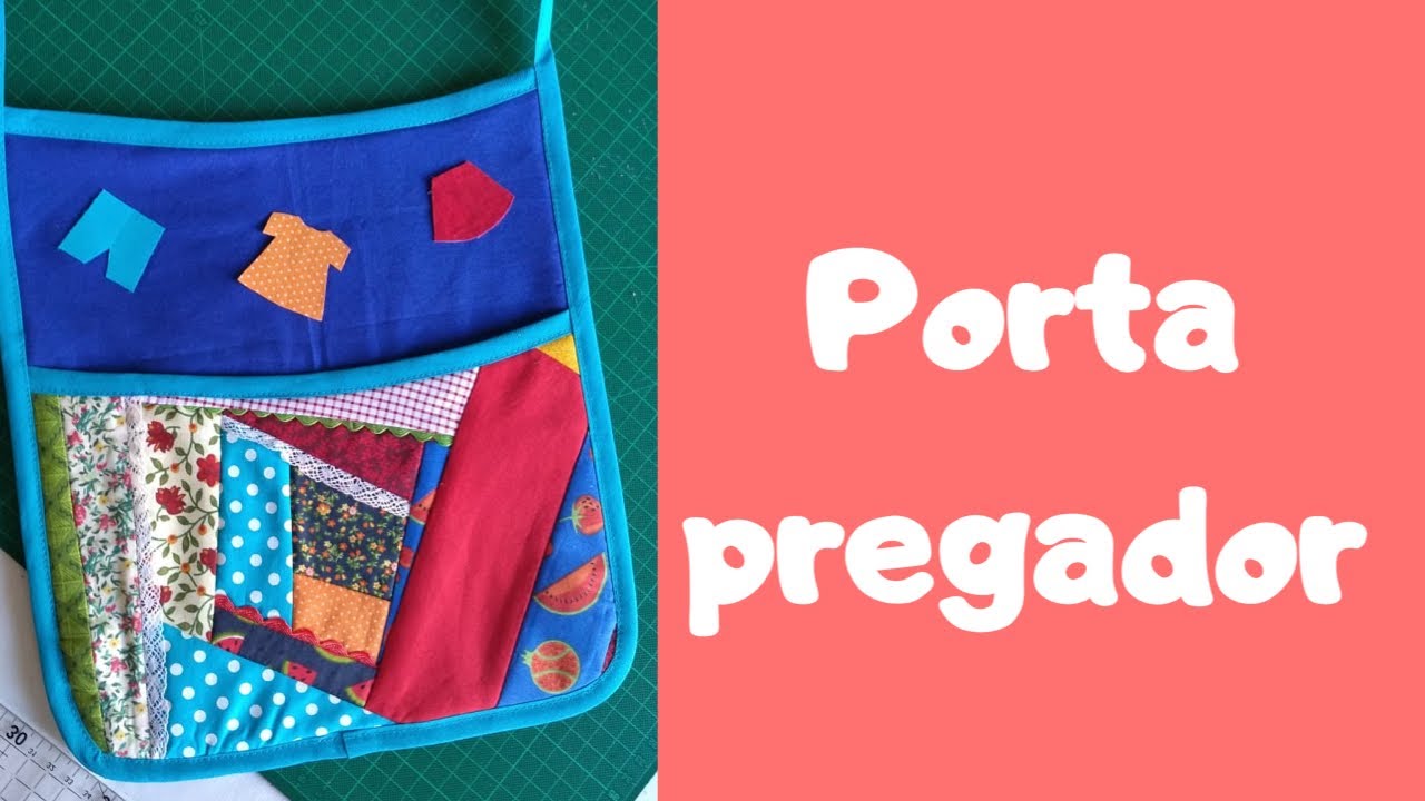 PORTA PREGADOR DE ROUPA COM REAPROVEITAMENTO DE TECIDOS