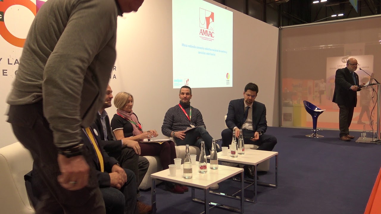 Mesa redonda sobre el Convenio Colectivo Veterinario en AMVAC IBERZOO PROPET 2020