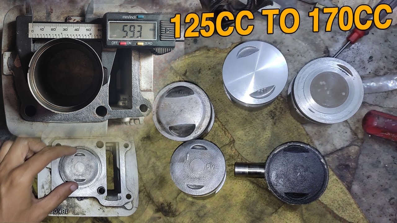 170cc / 160cc  Yamaha Ybr 125 Engine Modification | Big piston install