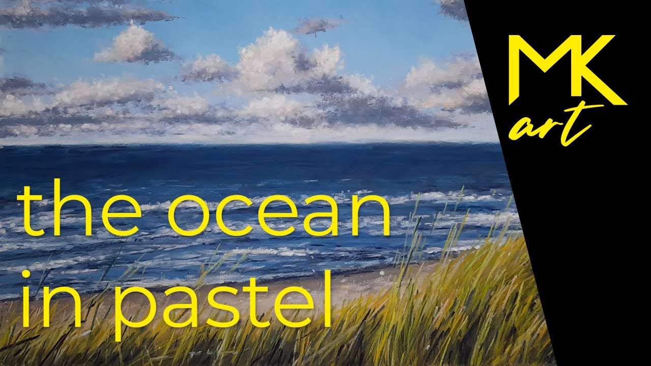 the ocean, painted in pastel | Das Meer, gemalt mit Pastellkreiden