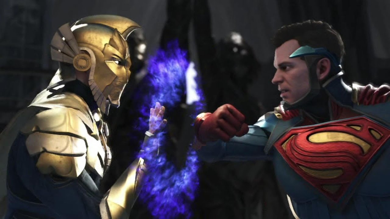 Injustice 2: Доктор Фэйт против Супермена — все вступления и концовки, диалоги в стычках, суперпр...