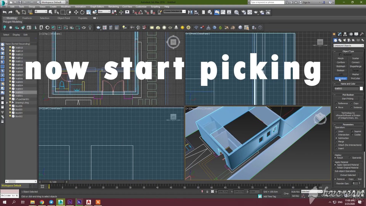 proboolean 3ds max compound objects