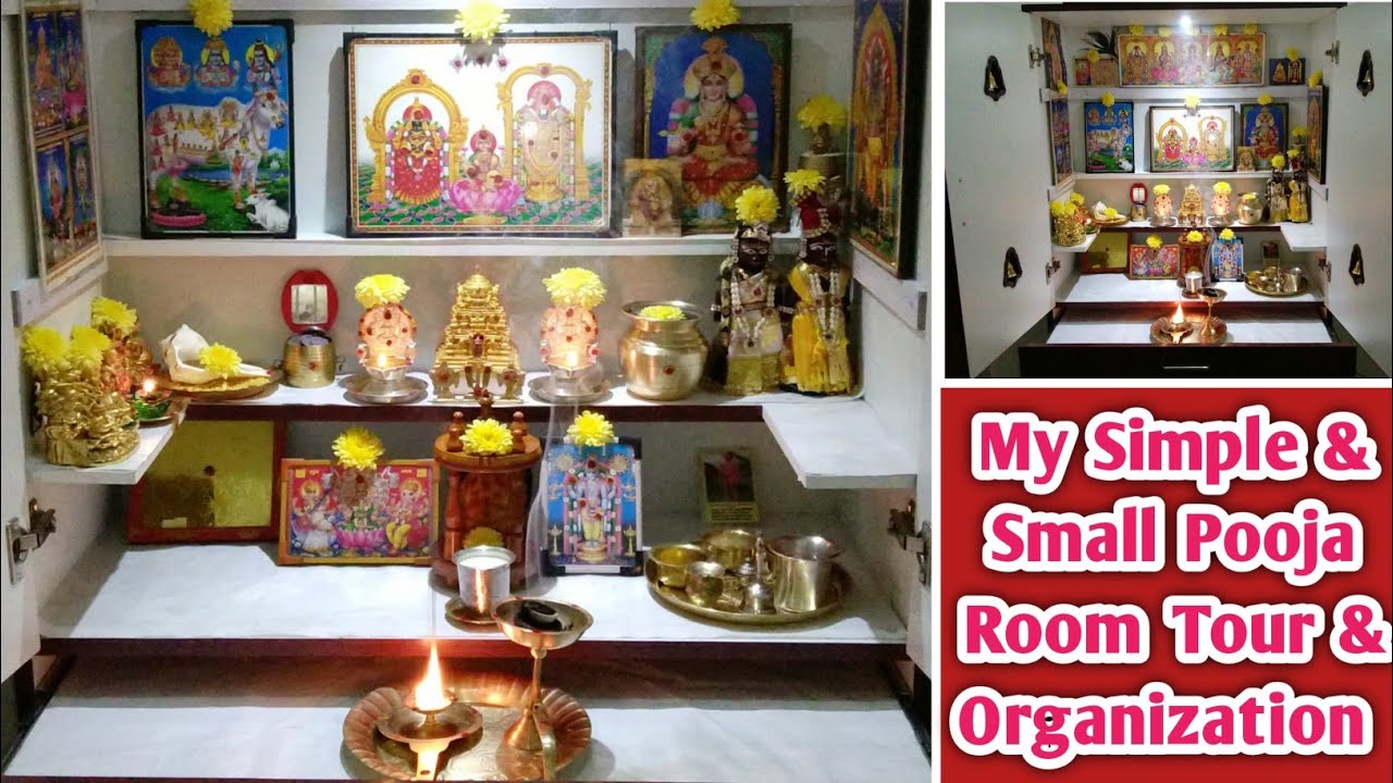 Pooja Room Tour & Organization | Simple & Small pooja room ideas | pooja room tour in tamil