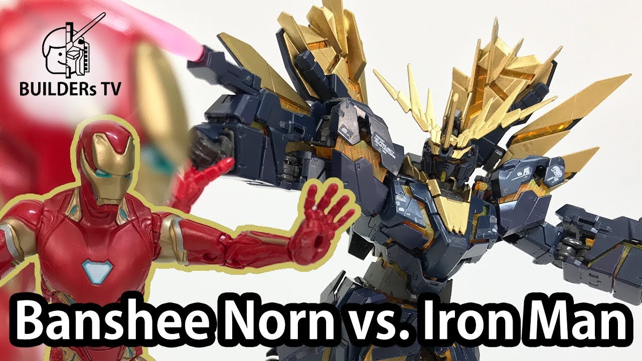 Iron Man vs Banshee Norn - RG UNICORN GUNDAM BANSHEE NORN Speed Build Up