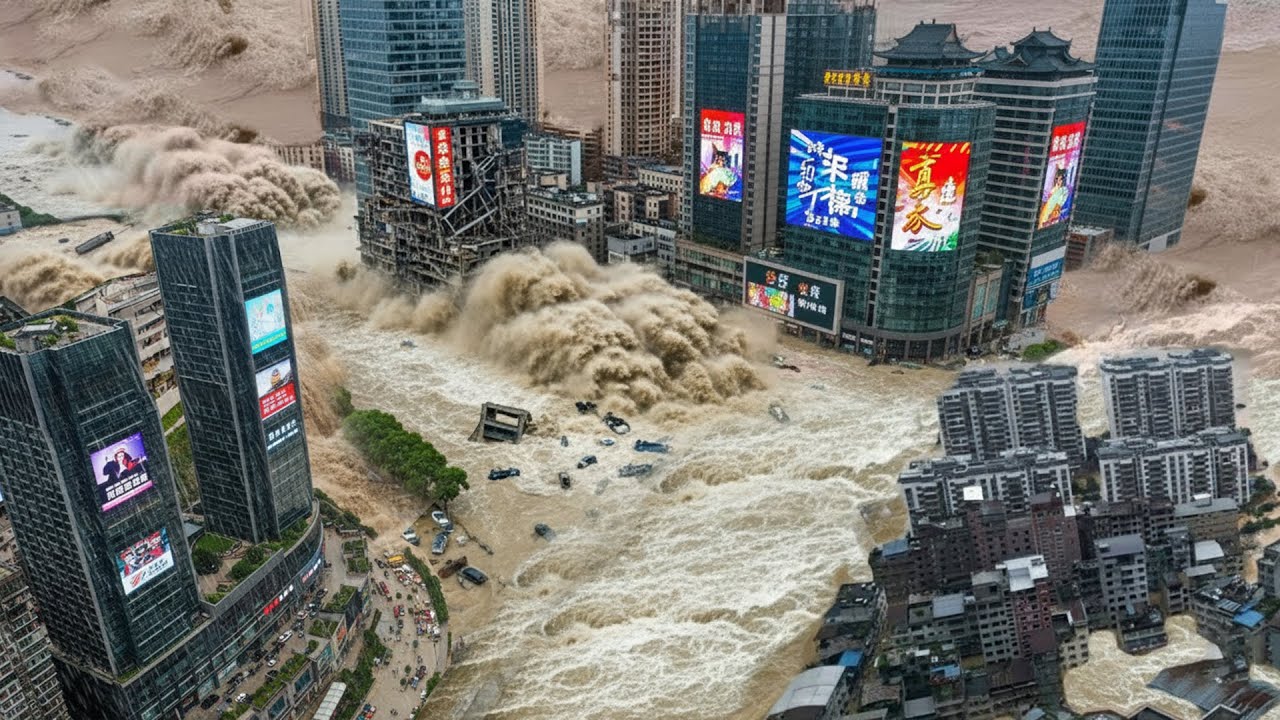 CHINA IN DISASTER: Unstoppable Floods Sweep Through Cities, Buildings Crumble, Panic Spreads