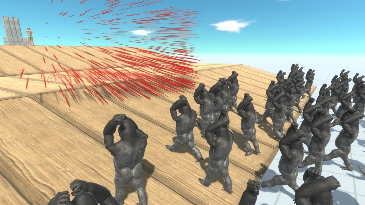 OP Archer God vs 100 Mutant Primates Ape and Ancient Human Animal Revolt Battle Simulator