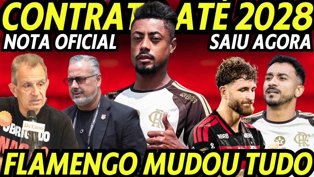 BRUNO HENRIQUE! FLAMENGO RESOLVEU MUDAR! CONTRATO RENOVADO ATÉ 208! SAIU AGORA! NOTA OFICIAL! E+