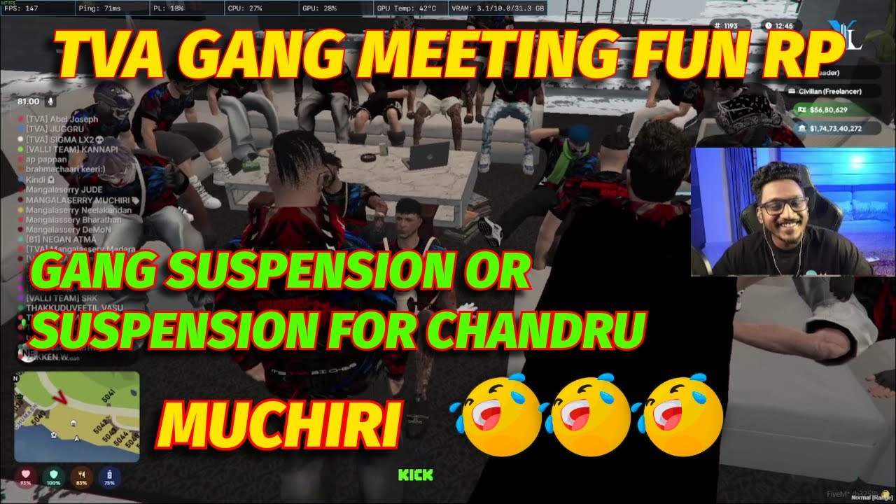 TVA MEETING FUN RP😂🔥| GANG SUSPENSION OR CHANDRU SUSPENSION😂😂❤️