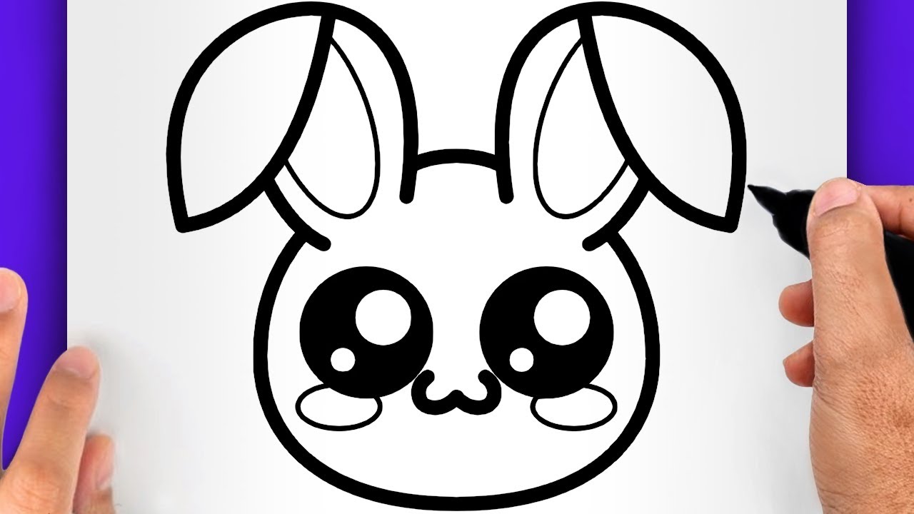 DESSIN FACILE KAWAII | COMMENT DESSINER UN LAPIN FACILEMENT - DESSIN DE PÂQUES FACILE