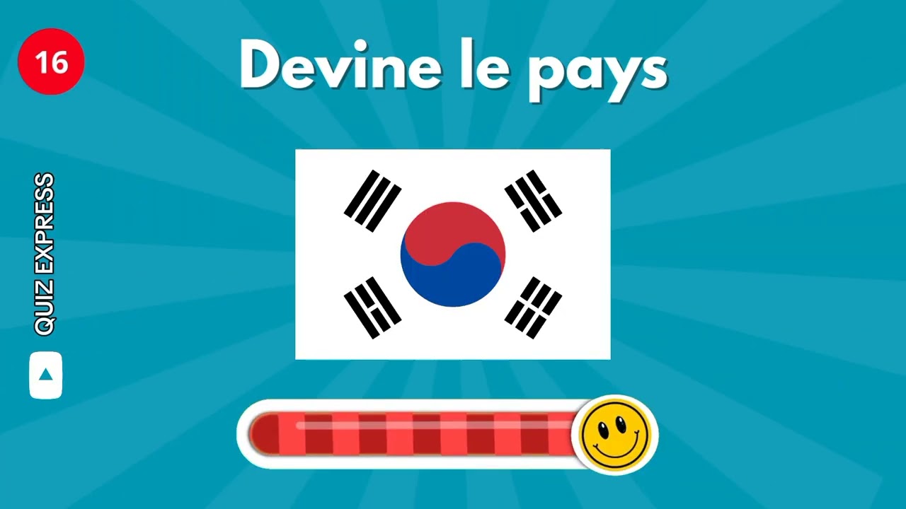 Devine le PAYS à partir de son DRAPEAU 🧠✅️🌎Quiz 30 Drapeaux