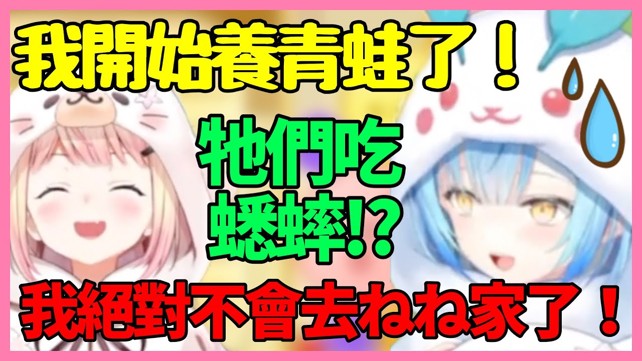 Nene和拉米聊到最近養了青蛙！因為一點,拉米果然嚇到不敢去Nene家了w【桃鈴ねね/雪花ラミィ/ホロライブ】【Vtuber遜炮中翻】