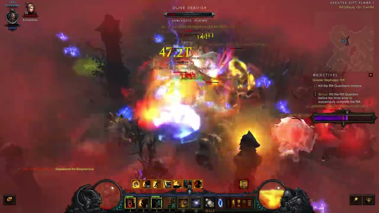 Diablo 3 - Barbarian - Raekor Boulder Toss - GR 150 clear in good time