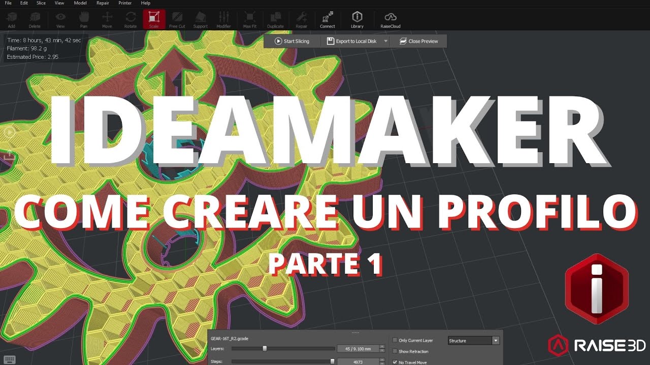 IDEAMAKER - Come creare un profilo per la stampante 3D - Parte 1