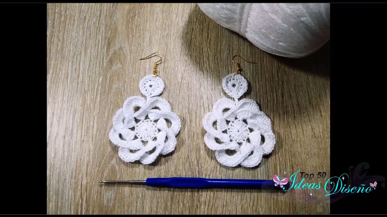 Espectaculares Aretes en crochet Tutorial, super facil!!