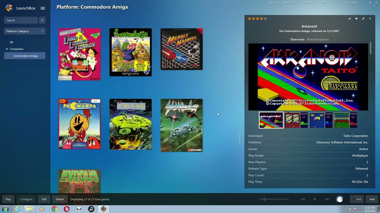 How to add Individual Amiga games using WinUAE Amiga emulator to Launchbox.
