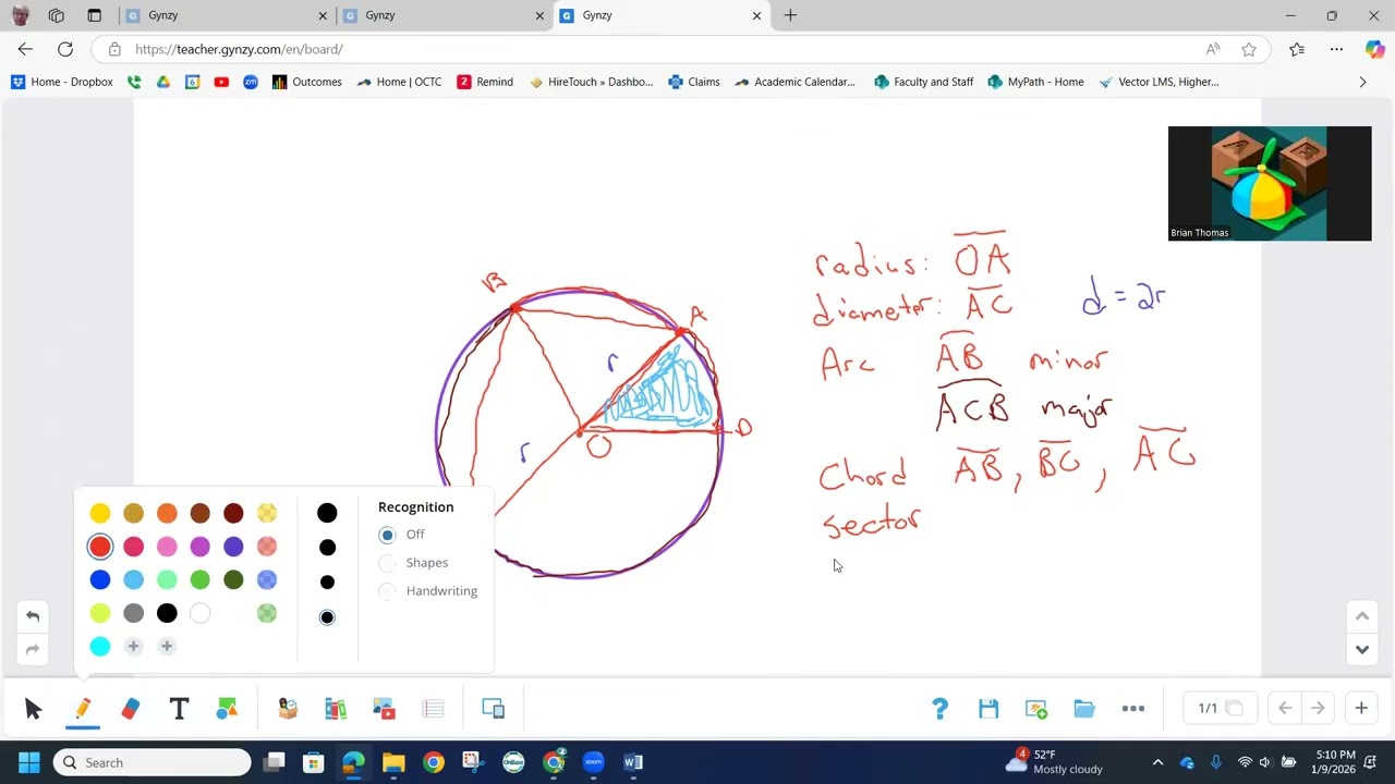 9.2 Circles Pt 1
