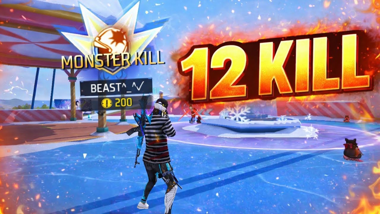 12 kill in BR Rank || Free Fire