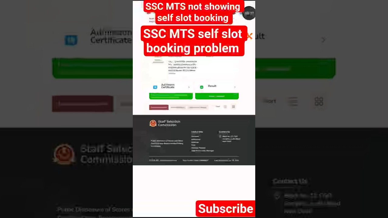SSC MTS self slot booking problem| SSC MTS self slot booking nhi ho rha # sscmts