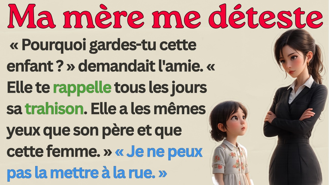 💔Learn French Through a Deep Emotional Story |Ma mère me déteste | French Listening Practice (A2–B1)