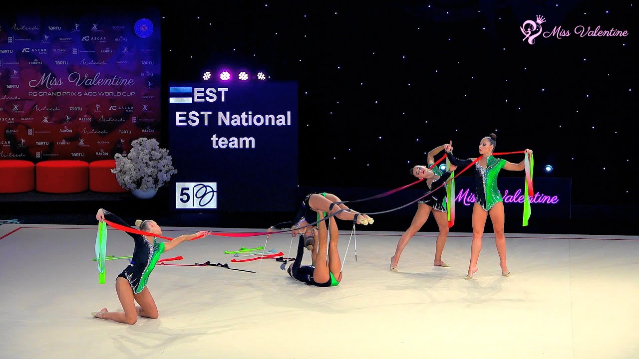 EST National team (EST) 🥇💗 MISS VALENTINE 2025 | FIG RGG Senior 5ribbon Final - 20.100