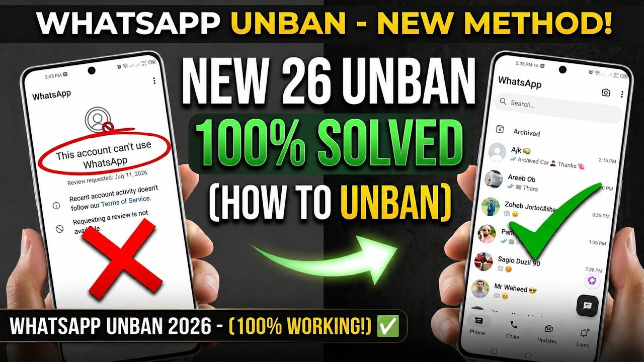 Whatsapp Unban New Method 2026 100% Working✅ | This account can't use Whatsapp Problem New 2026