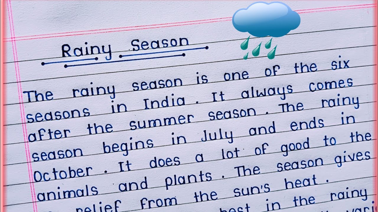 Essay on Rainy Season in English ||     Rainy Season essay writing || Rainy Season paragraph ||
