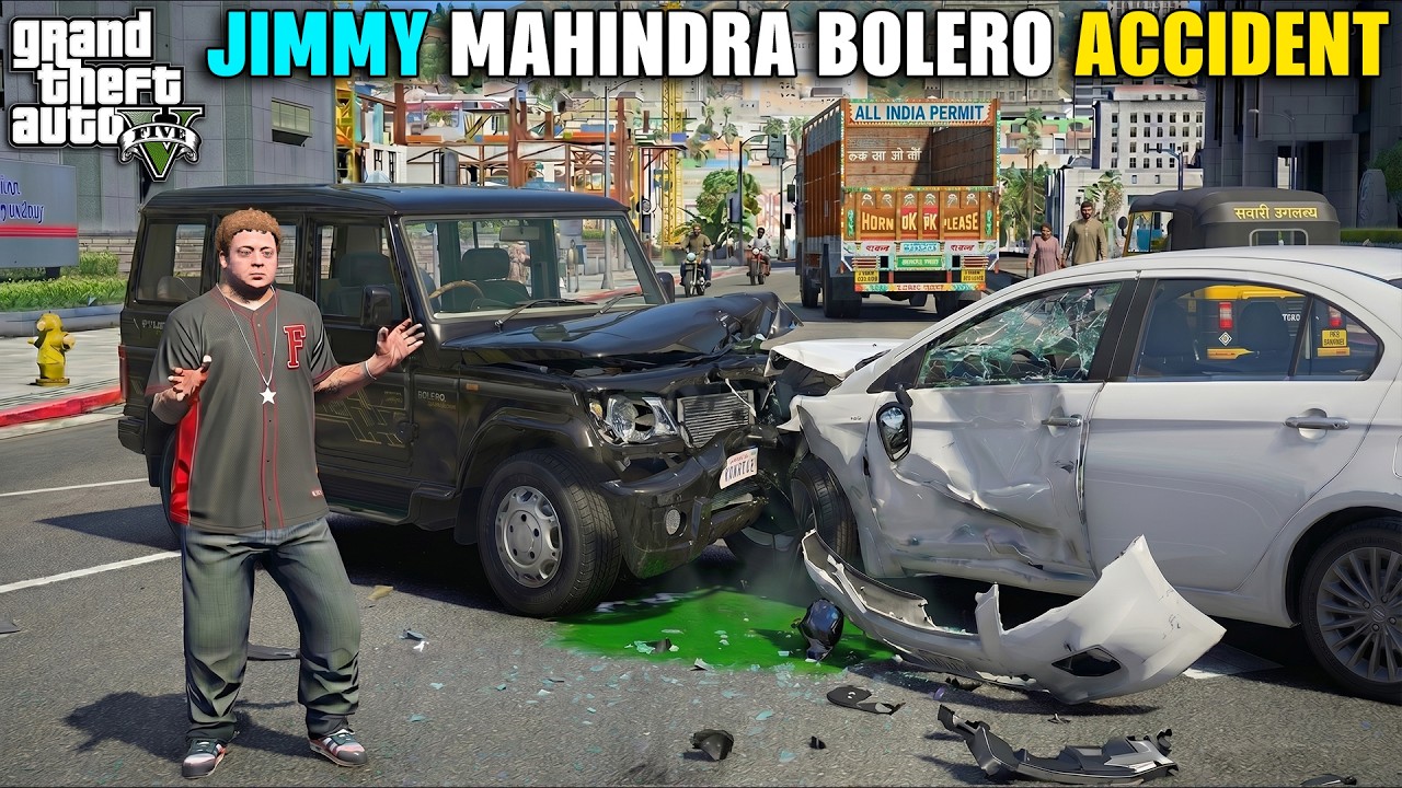 MICHAEL MAHINDRA BOLERO BIGGEST ACCIDENT WITH CIAZ | GTA V GAMEPLAY | GTA 5 | GTA V GAMEPLAY | GTA 5