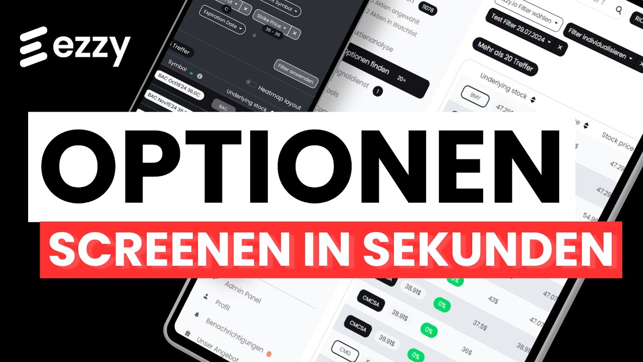 Screenst du schon oder zögerst du noch? Der ezzy Option Screener ist da!
