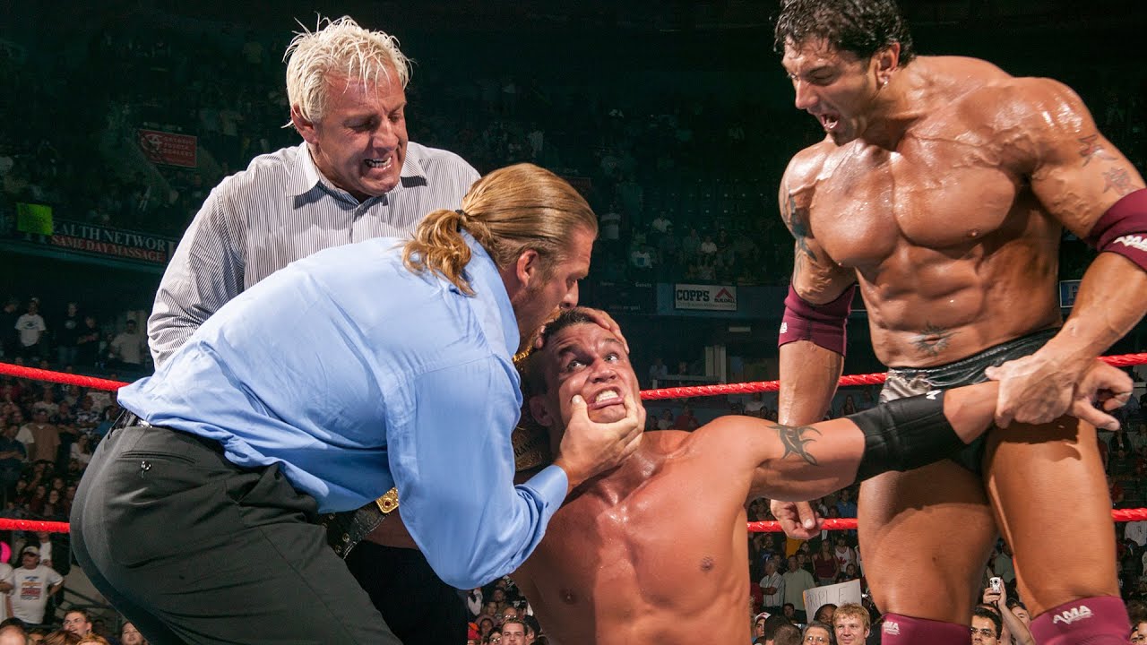 Evolution turns on Randy Orton: Raw, Aug. 16, 2004