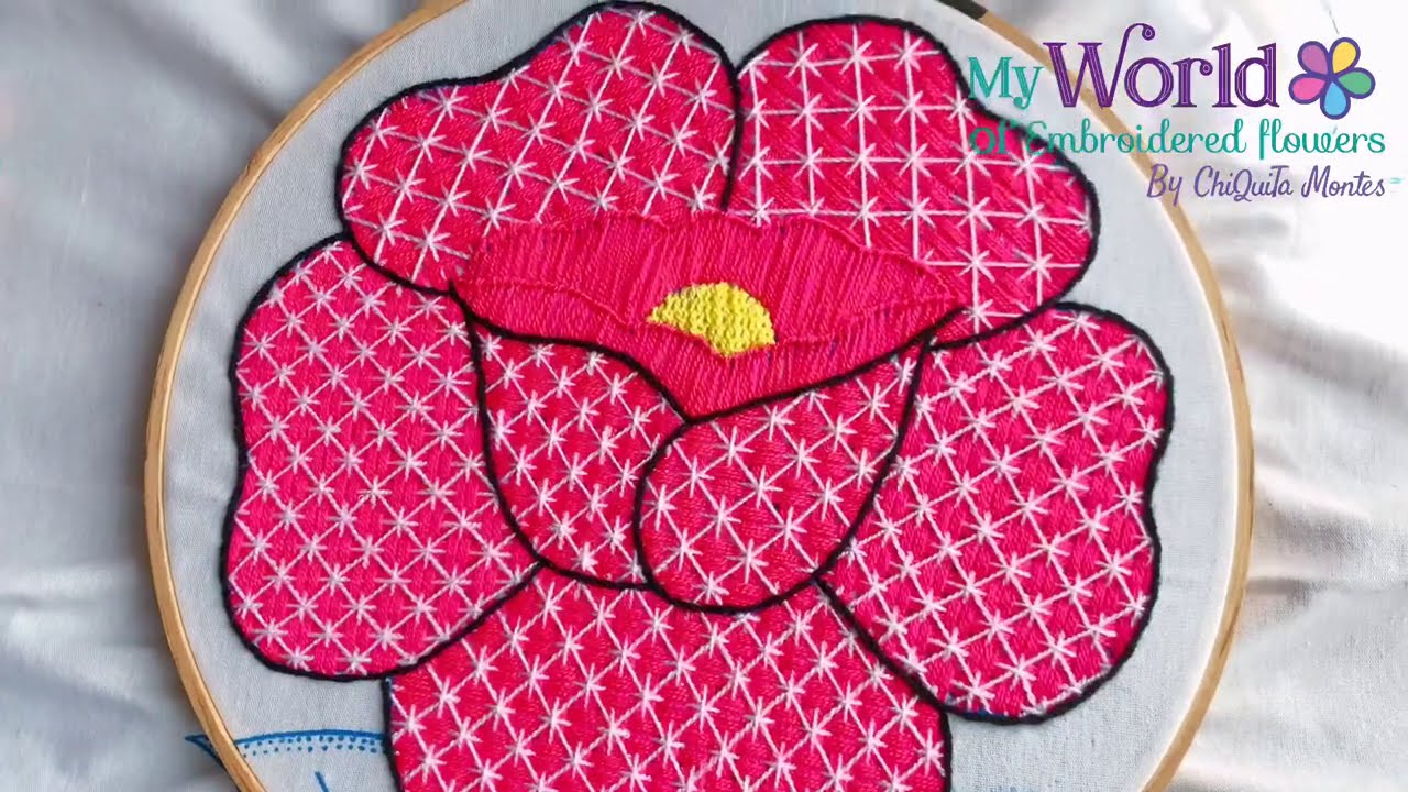 30. Bordado Fantasía Flor 21 / Hand Embroidery Flower with Fantasy Stitch