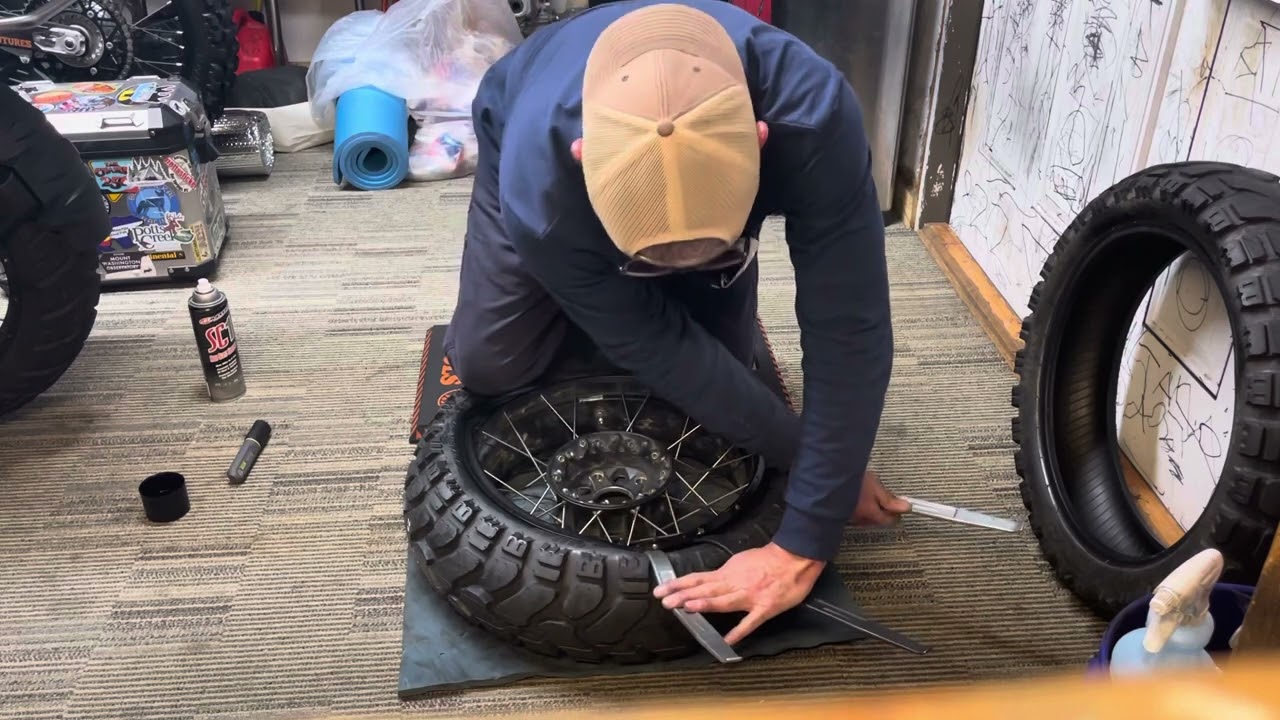 BMW, GS adventure, rear tire install #bmwgsa￼