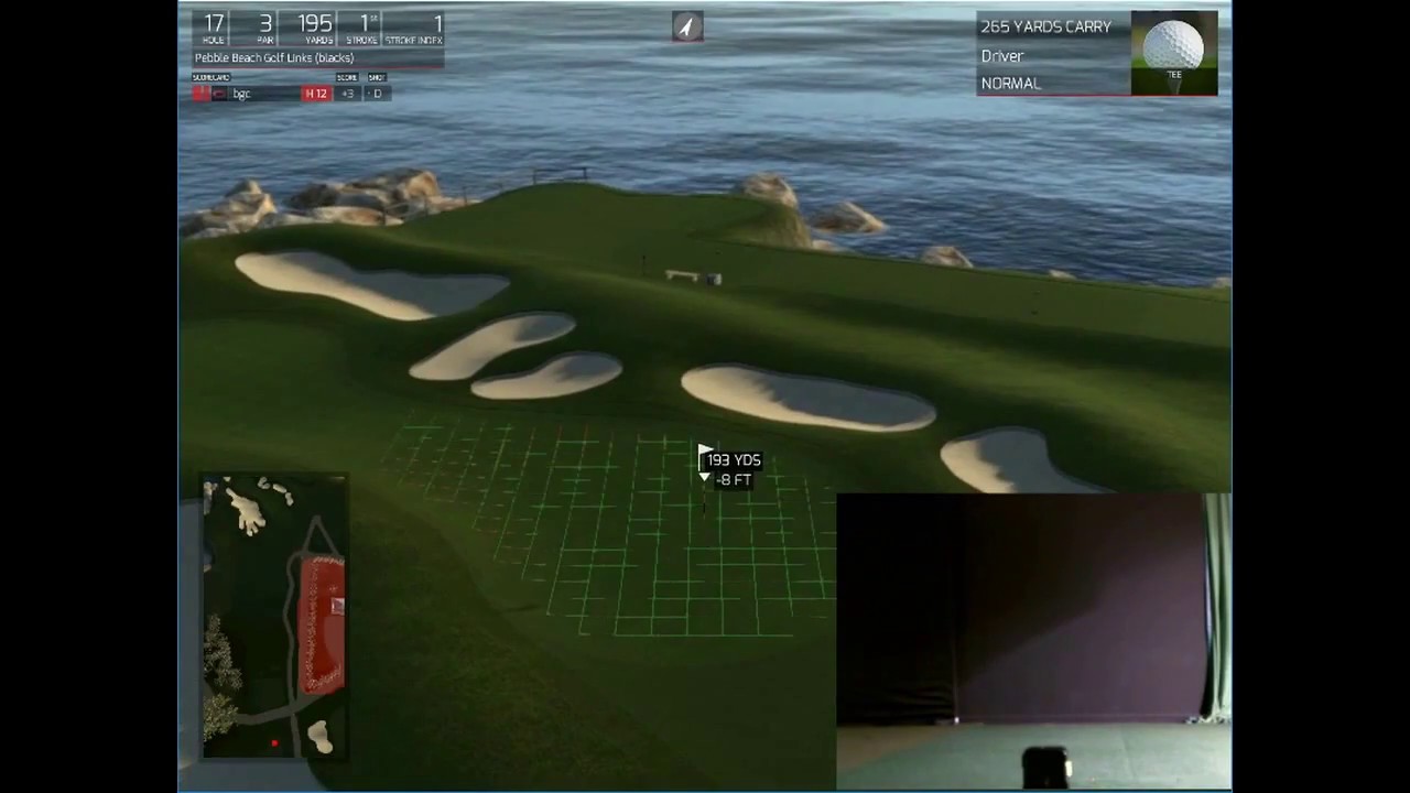 Pebble Beach played on SkyTrak Launch Monitor