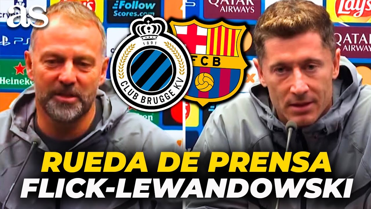 RUEDA DE PRENSA de HANSI FLICK y ROBERT LEWANDOWSKI | Previa BRUJAS vs. FC BARCELONA