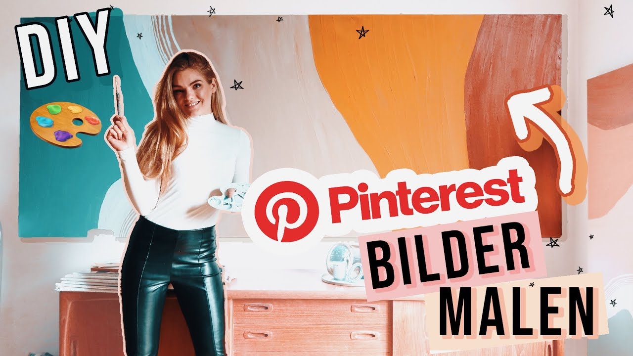 Pinterest Bild mit Acrylfarbe selber malen - Anfänger DIY Tutorial // I'mJette