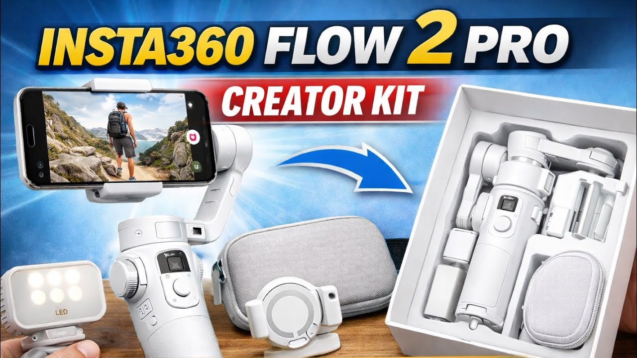 Insta360 Flow 2 Pro Creator Kit Unboxing & First Look | AI Tracking Gimbal Review | @insta360 