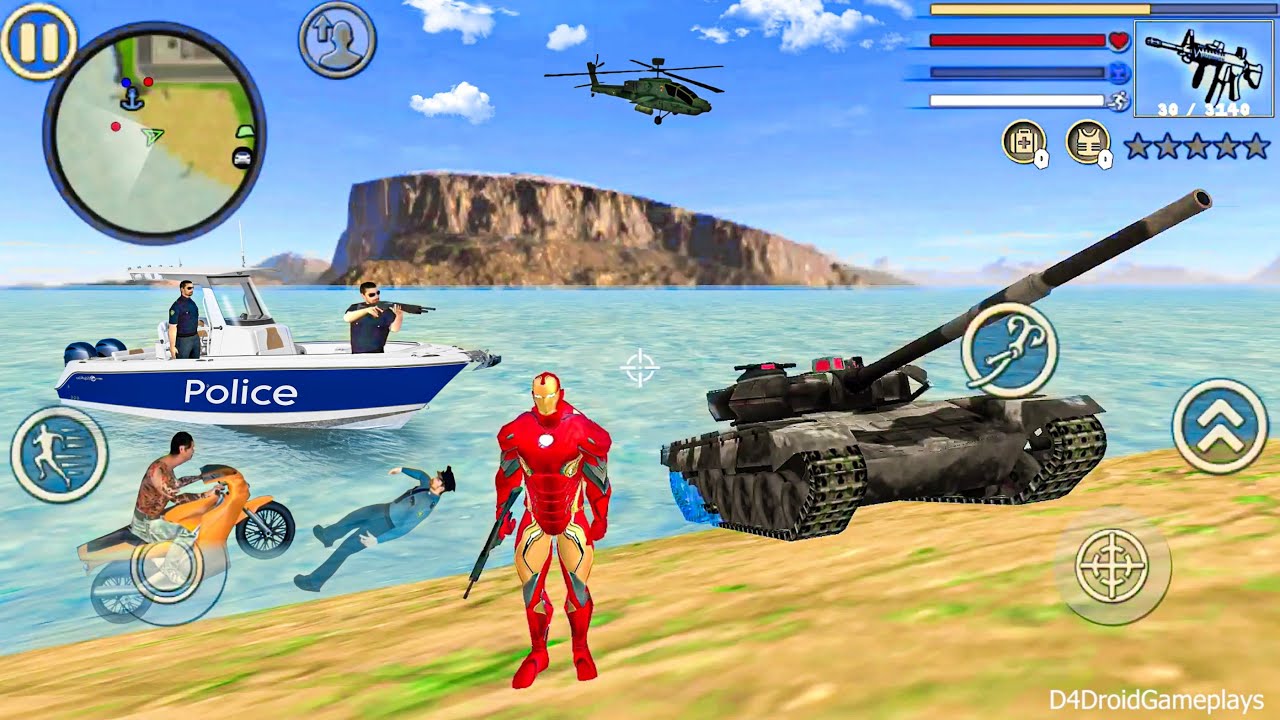 Iron Rope Hero Vice Town City Crime Simulator - Fun at NY City - Android Gameplay