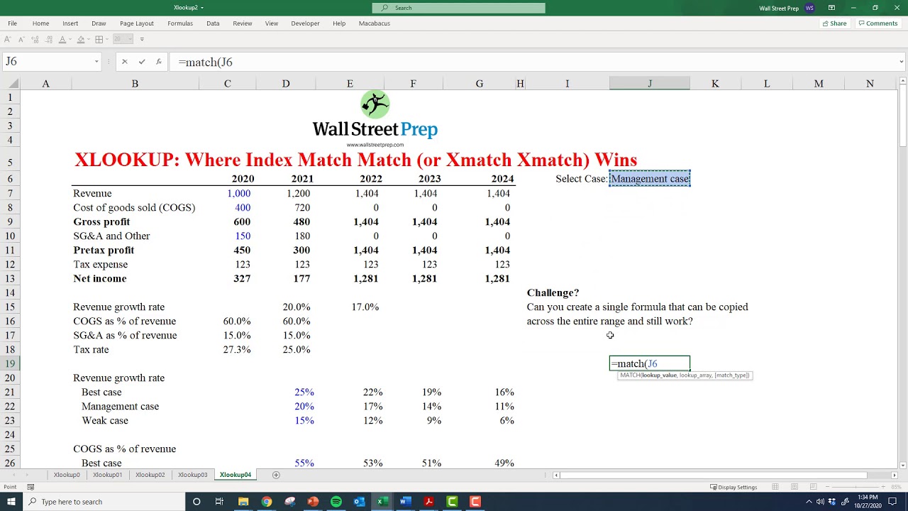 An example where XLOOKUP loses to Index XMatch