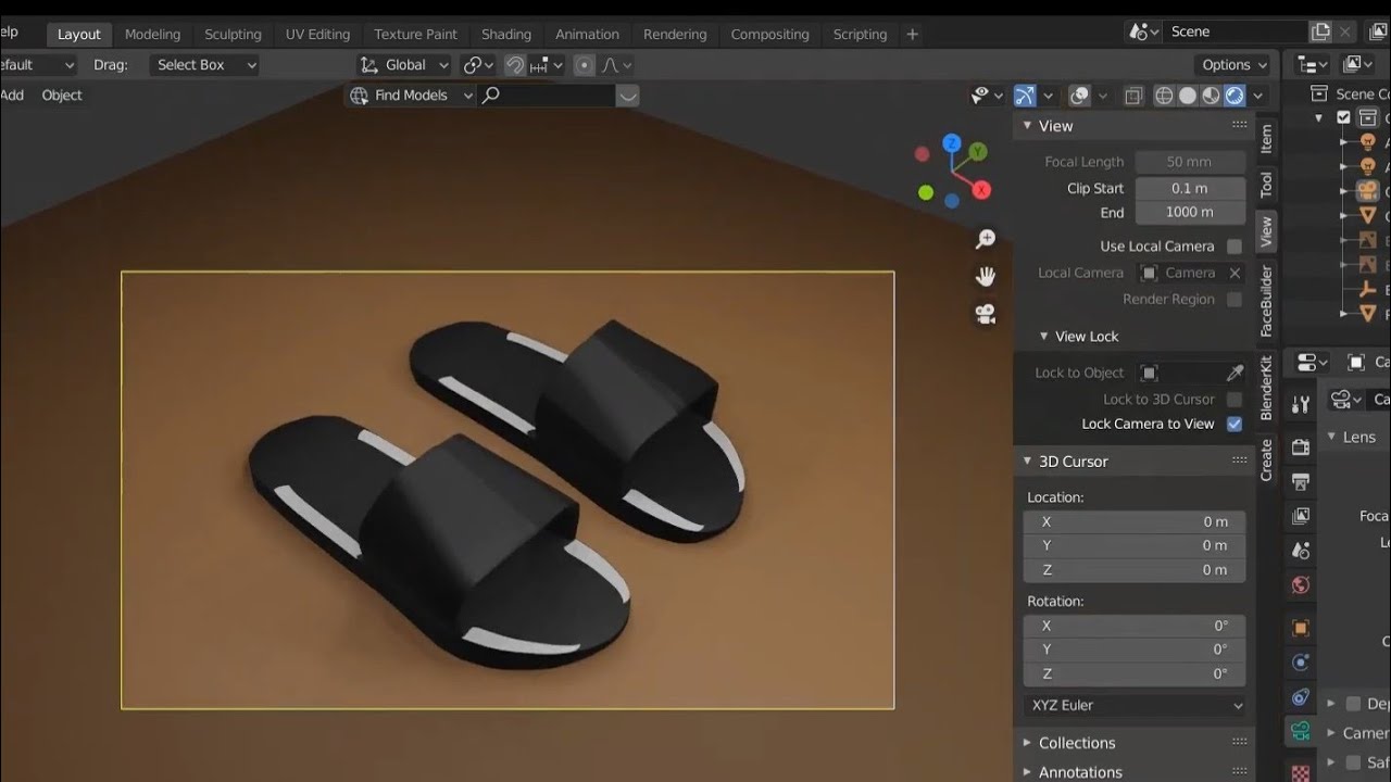 blender sandal modelling in blender 2.8
