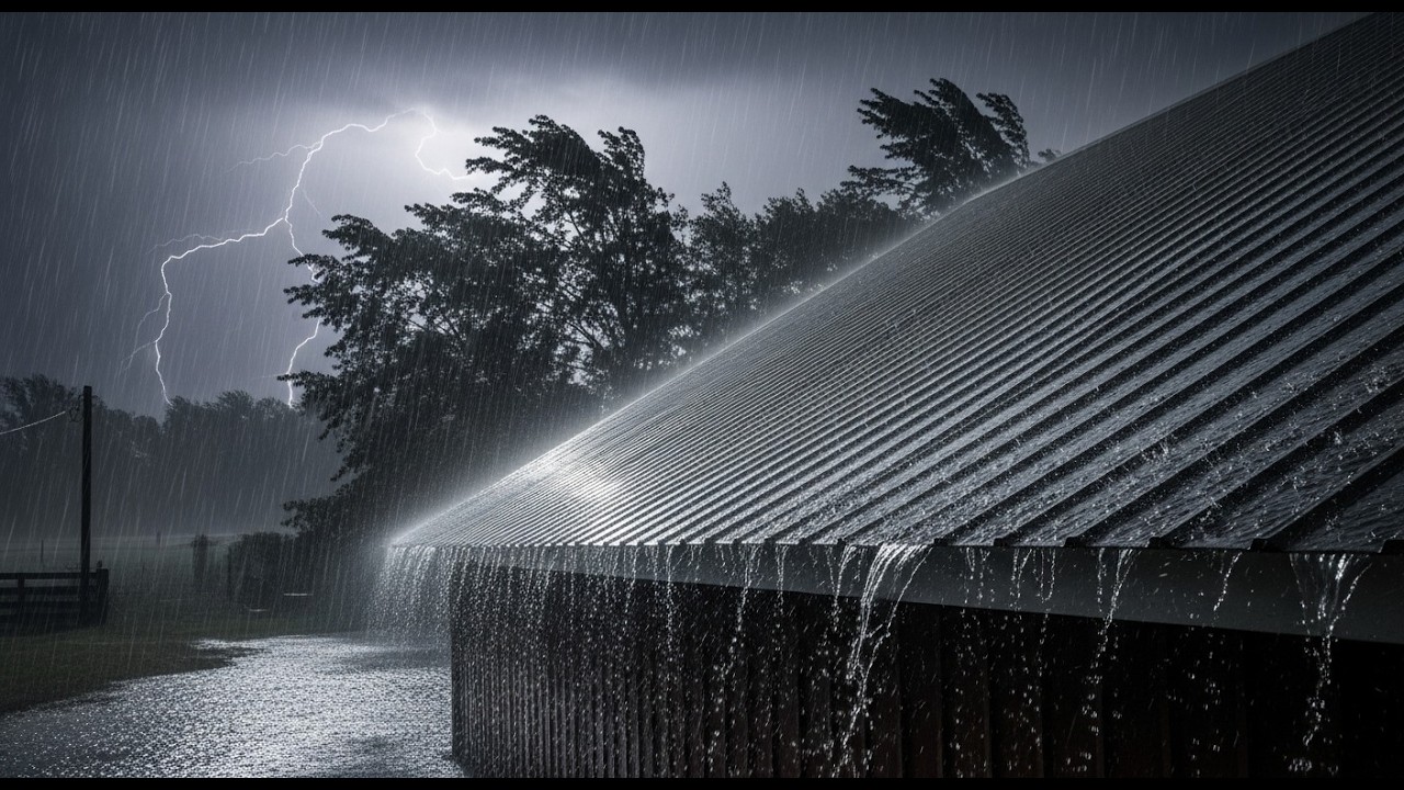 30 MINUTES Gentle Rain at Night, Rain Sounds for Sleep, Insomnia, Relaxing, Meditation, Yoga, Study