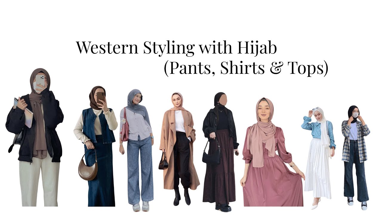 Western Wear with Hijab  Stylish Pants, Shirts & Tops Ideas | Fashion styles