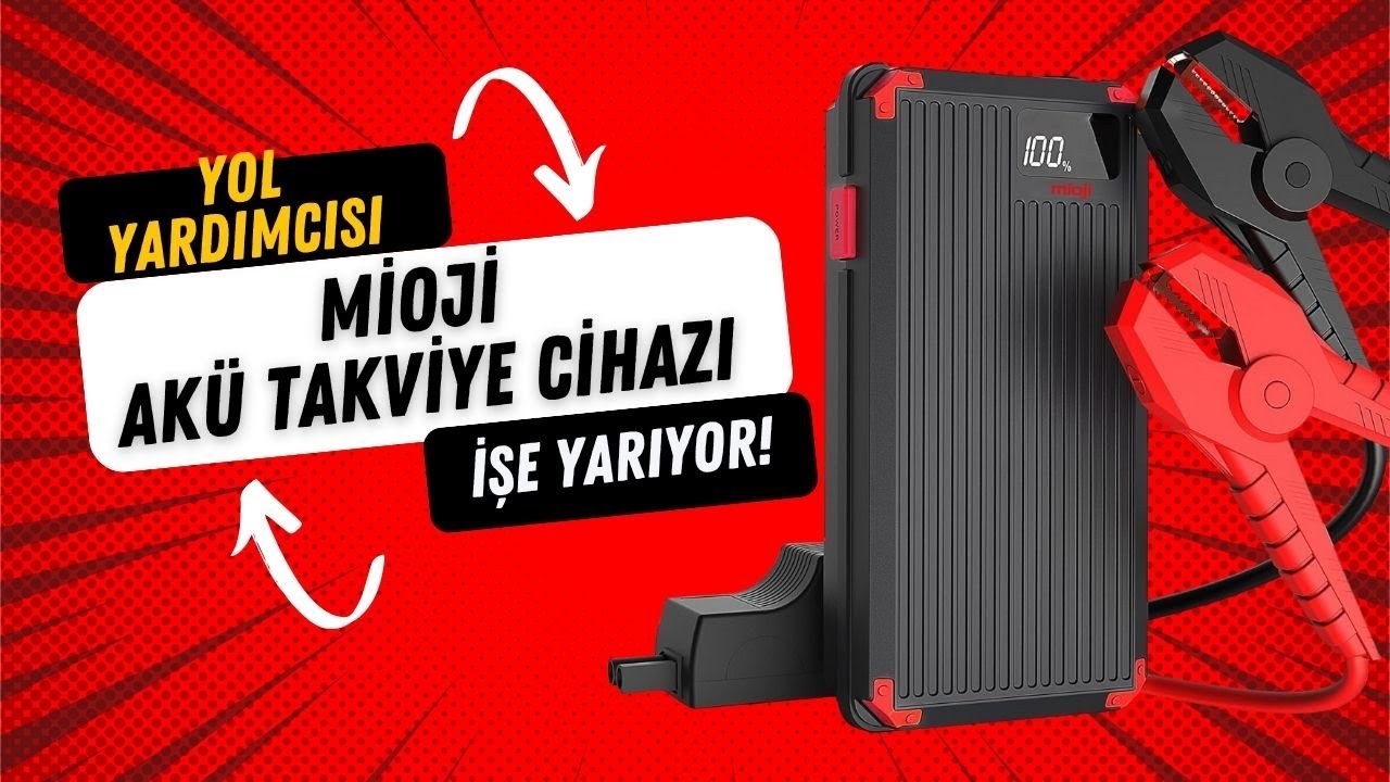 YOL YARDIMI FİYATINA TAKVİYE CİHAZI! Mioji Mio D6h 20000 Mah Akü Takviye Cihazı Jump Starter